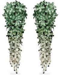 Oscar de la Renta - Cascading Flower Drop Earrings - Lyst