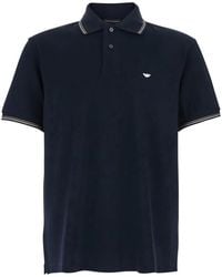 Emporio Armani - Logo Cotton Polo Shirt - Lyst