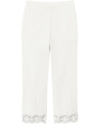 Twinset - Cropped Lace-Trim Trousers - Lyst