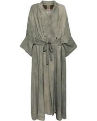 Ziggy Chen - Langer Mantel Mit Gürtel - Lyst