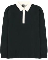 BOSS - H-Cenito Contrast-Collar Long-Sleeved Polo Shirt - Lyst