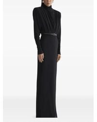 Mugler - Jurk Met Open Achterkant En Lange Mouwen - Lyst