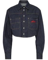 DSquared² - Cropped Denim Shirt - Lyst