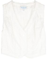 Waimari - Ariel Broderie-anglaise Cotton Vest - Lyst