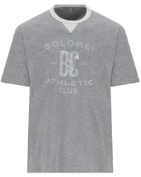 Brunello Cucinelli - Slogan-Print T-Shirt - Lyst