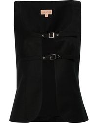 AYA MUSE - Buckled-straps Wool Vest - Lyst