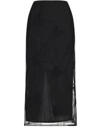 Blumarine - Butterfly Embroidered Midi Skirt - Lyst