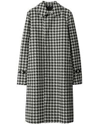 Burberry - Houndstooth-print Twill Car Coat - Lyst