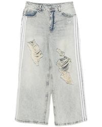 adidas - Distressed Wide-Leg Jeans - Lyst