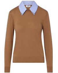 Liu Jo - Pull À Détail En Popeline - Lyst
