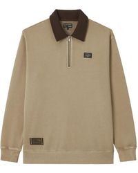 Izzue - Quarter-Zip Logo-Patch Sweater - Lyst