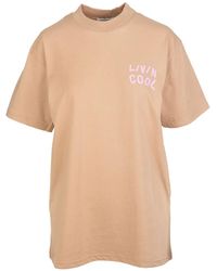 LIVINCOOL - Logo-Print Cotton T-Shirt - Lyst