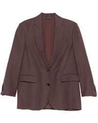 Brunello Cucinelli - Single-Breasted Blazer Jacket - Lyst