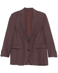 Brunello Cucinelli - Single-Breasted Blazer Jacket - Lyst