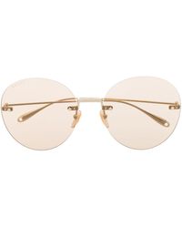 Gucci - Tinted Round-frame Sunglasses - Lyst