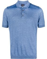 Paul & Shark - Linen Short-sleeve Polo Shirt - Lyst