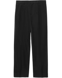 AllSaints - Double-Pleated Straight-Leg Trousers - Lyst