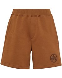 DSquared² - Logo-Appliqué Cotton Track Shorts - Lyst