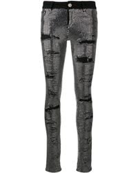 Philipp Plein - Skinny-Jeans Mit Kristallen - Lyst