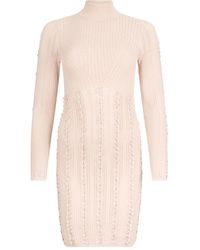 Liu Jo - Braided-Detail Turtleneck Mini Day Dress - Lyst