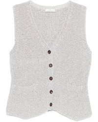Panicale - Sequin-Embellished Sleeveless Cardigan - Lyst