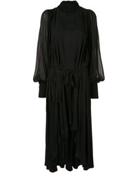 Ann Demeulemeester Chiffon Jurk - Zwart