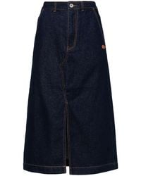Chocoolate - Logo Patch Denim Skirt - Lyst