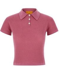 Guest In Residence - Poloshirt mit Waffelstrick-Muster - Lyst