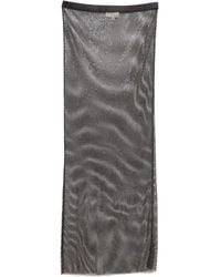 Fleur du Mal - Embellished Fishnet Maxi Skirt - Lyst