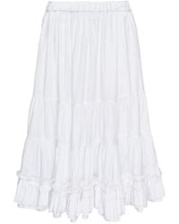 Comme des Garçons - Teiban Ruffled Cotton Midi Skirt - Lyst