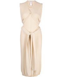 Lemaire - Kleid Mit Bindegürtel - Lyst
