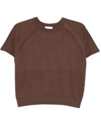 Nude - Ribbed-Trim Short-Sleeve Top - Lyst