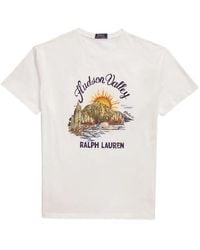 Polo Ralph Lauren - T-Shirt Met Grafische Print En Korte Mouwen - Lyst