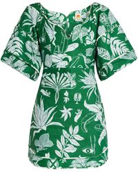 FARM Rio - Floral-print Mini Dress - Lyst