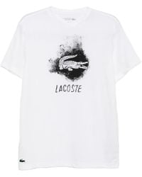 Lacoste - T-Shirt De Sport Graphique À Séchage Rapide - Lyst