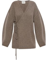 Lisa Yang - Tie-Front Wrap Cardigan - Lyst