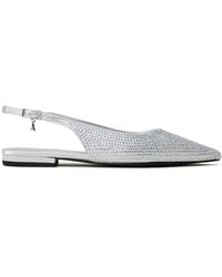 Twinset - Rhinestone-Embellished Slingback Ballet Flats - Lyst