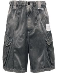 Maison Mihara Yasuhiro - Logo-patches Wide-leg Cargo Shorts - Lyst