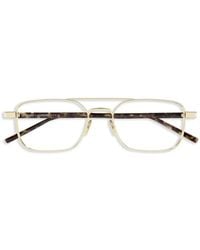 Saint Laurent - Rectangle-Frame Glasses - Lyst