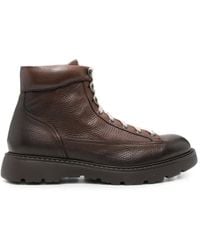 Doucal's - Side-Zip Lace-Up Ankle Boots - Lyst