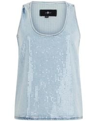 7 For All Mankind - Sequin-Embellished Top - Lyst