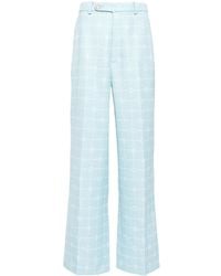 CASABLANCA - Heart Monogram-Jacquard Wool Trousers - Lyst