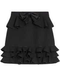 Valentino Garavani - Bow-Detail Mini Skirt - Lyst