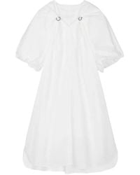 JNBY - Abito Con Scollo A V E Maniche A Palloncino - Lyst