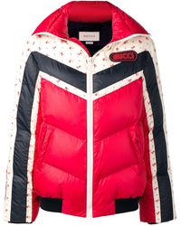 Gucci Jacke aus Nylon mit Patch - Rot