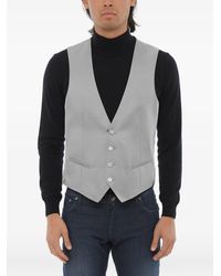 Corneliani - Single-Breasted Sleeveless Waistcoat - Lyst