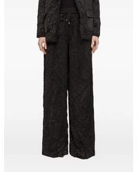 Nissa - Crinkle-Effect Wide-Leg Trousers - Lyst