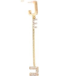 Elisabetta Franchi - Crystal-Embellished Drop Earrings - Lyst