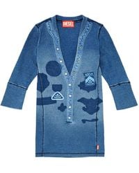 DIESEL - Haut Henley À Effets De Tache D'Ombre - Lyst