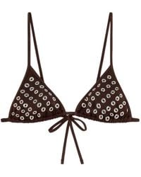 GIMAGUAS - Emily Eyelet Triangle Bikini Top - Lyst